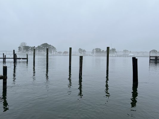 Foggy day at The Narrows Restaurant.