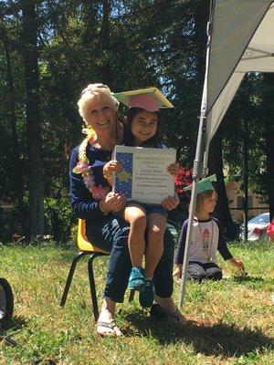 PreK graduation with teacher DeeDee