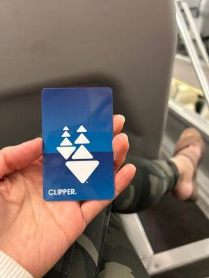 The Clipper Card that you use for BART train, Caltrain, buses