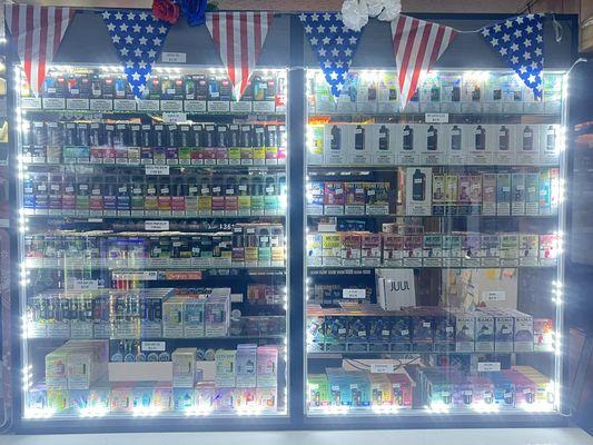 Wide selection of vapes