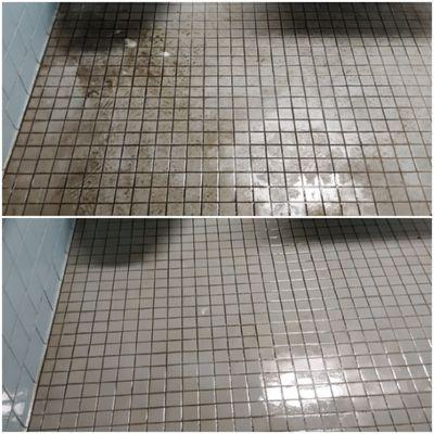 Bathroom tile Before and After