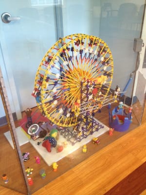 Cute ferris wheel in the waiting room.