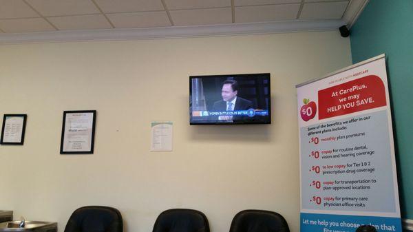 Waiting room tv