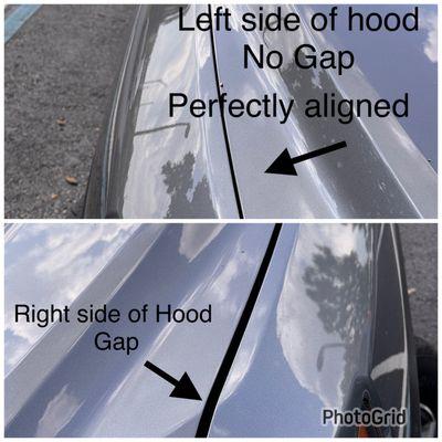 Gap between hood after fender installation