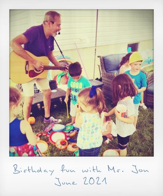 Celebrating this little rocker's 4th birthday with music and fun!