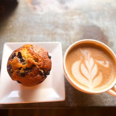 Blueberry Muffin and a Cappuccino