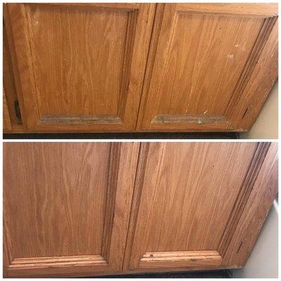 Before and after cleaning