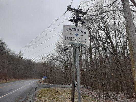 Entering Lanesborough sign from Hancock.