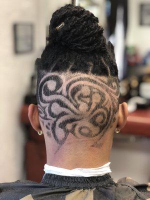 Freestyle hair art fresh haircut Bold haircut locs  Dreads Hair design swirls by MobTheBarber