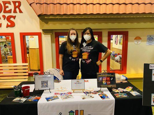 Ms. Jessica and Ms. Leslie at Autism Family Night at Pretend City in Irvine - 1/27/22