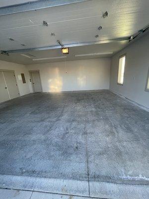 Unfinished garage floor