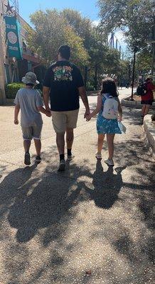 Kids and husband going on a full day of walking/exploring a theme park which we do at least once a month zoo/everyday walking swimming