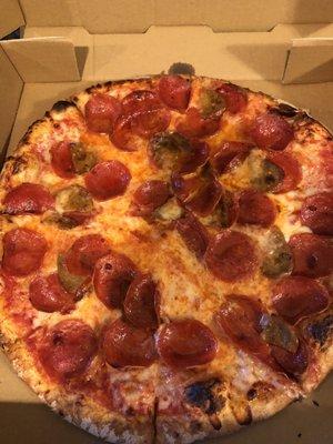 To go, Pepperoni & Sliced Italian Sausage Pizza