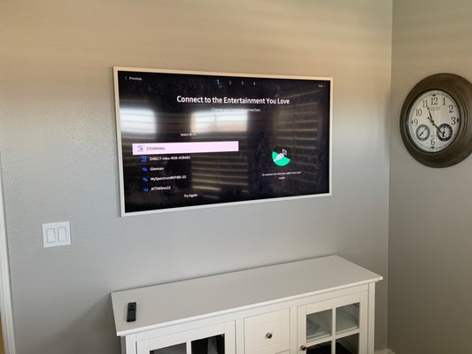 Frame TV mounted by David