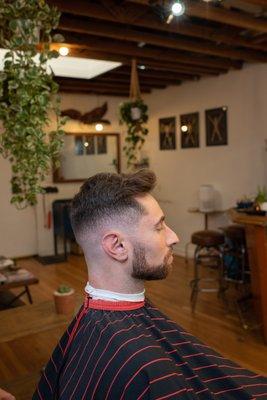 Well refined Skin Fade and Beard Taper