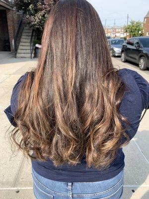 My friend's haircut and color