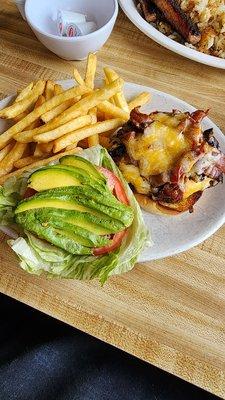 This is how the Cali Girl Burger is served.  Makes you hungry  just lookin' at it, right?