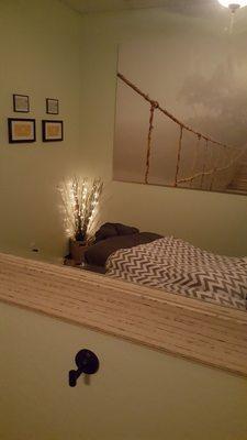 Inside The Relaxation Nook, a cozy little area to enjoy a relaxation and/or therapeutic massage