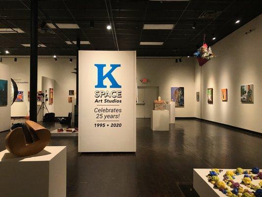 Gallery view of the K Space Art Studios 25th Anniversary Exhibition