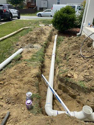 Main sewer lines replace from house to city.