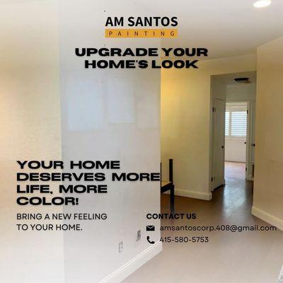 Bring your walls to life with colors that reflect your style! At AM Santos Painting,