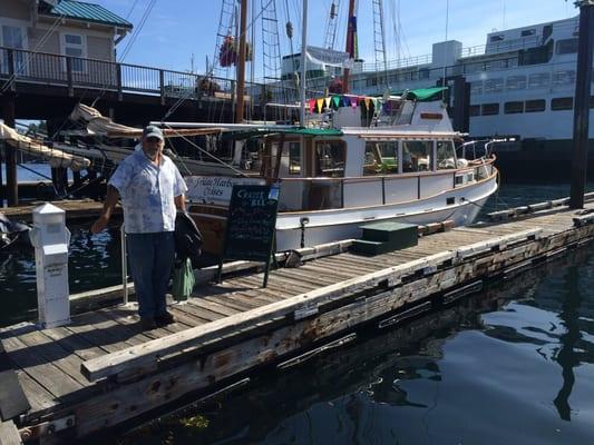 The captain and the boat.