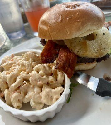 Riverboat burger with Mac salad - also very good