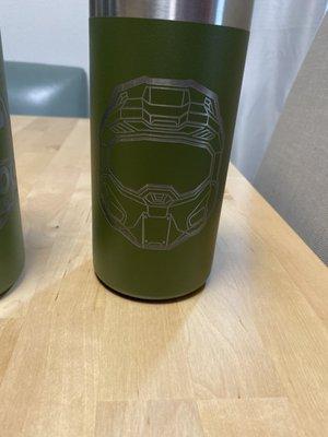 Custom lasered tumbler