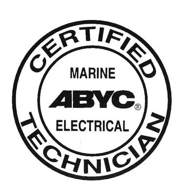 We are now certified by the ABYC in Marine Electrical.