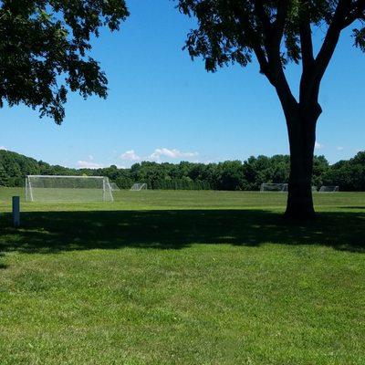 soccer fields to the north