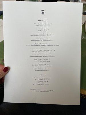 Breakfast Menu!