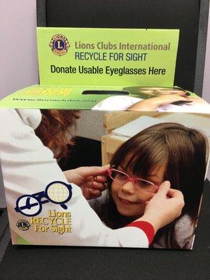 Remember to donate those old glasses to your local Lions Club!