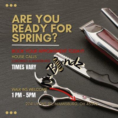 Are You Ready For Spring? Book Those CutZ Today!