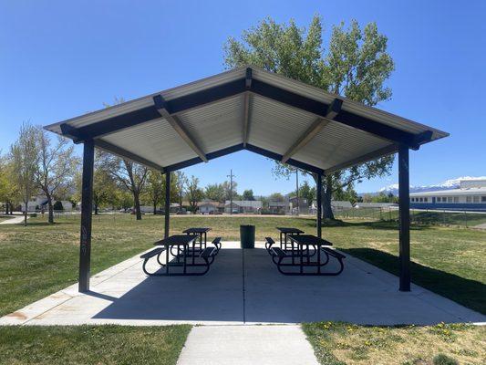 Covered eating area.