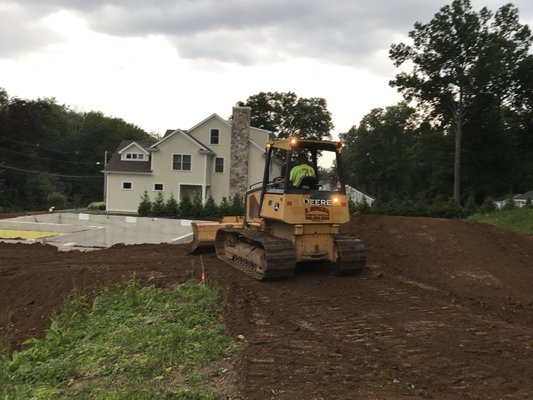 Digging and backfilling foundations