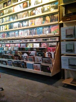 A bunch of vinyl records for sale