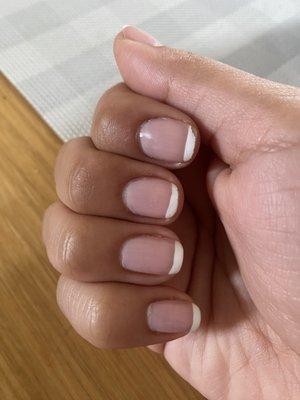 French manicure after one day