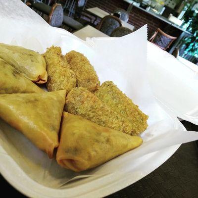 Kenyan kebabs and Samosas