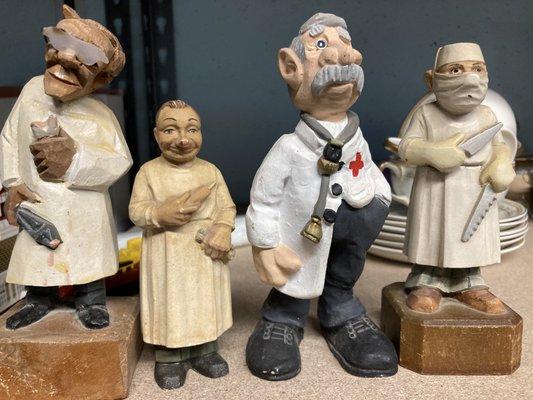 Dr wooden statues