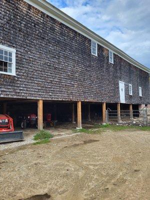 The historic Plummer Homestead had recent repairs to it's 1700's barn.