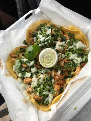 Chicken street tacos