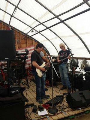 The band jamming at Funky Bow. Good times on a Saturday afternoon