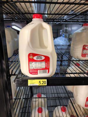 Piggly Wiggly's price for whole milk plus again you have to add 10%