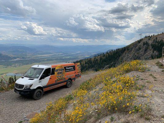 Stopping to smell the flowers and take in this view!