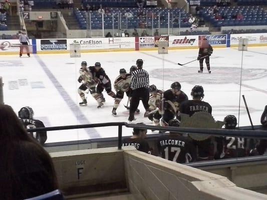 Face off after a penalty.