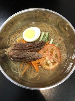 Their new addition to the menu for the summer: Cold Naengmyeon!