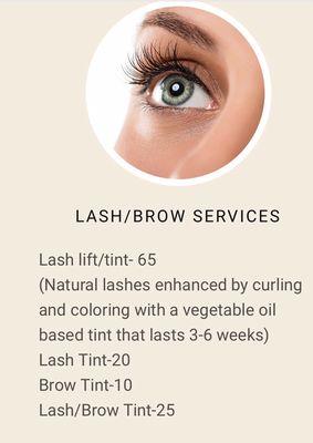 Lash/brow services