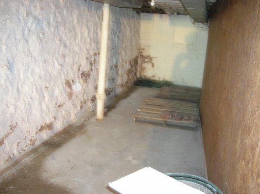 How can this wet basement be cured? I'll inform you on the latest & best methods.