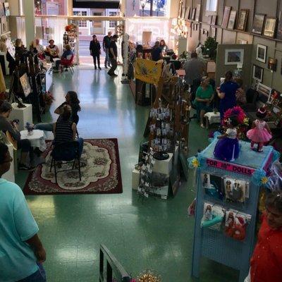 Three floors of locally made crafts and fine arts.