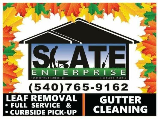 Fall leaf removal and gutter cleaning.